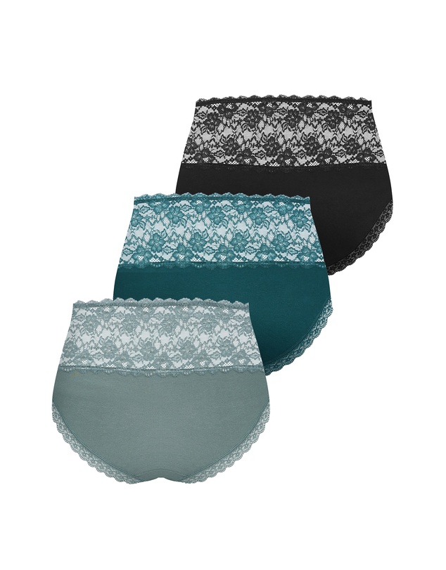 City Chic - Iris 3 Pack Cotton Hi Brief
