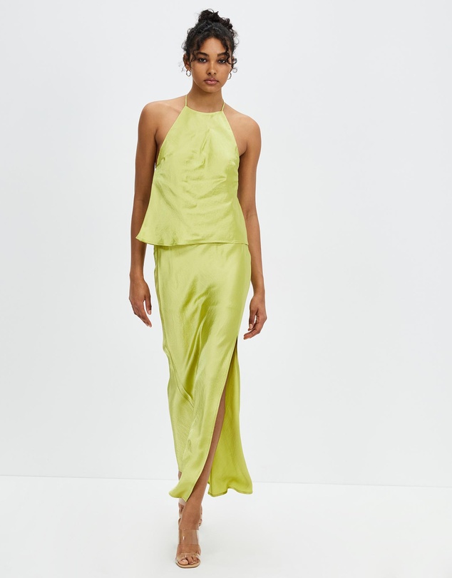 Third Form - Crush Bias Split Maxi Skirt
