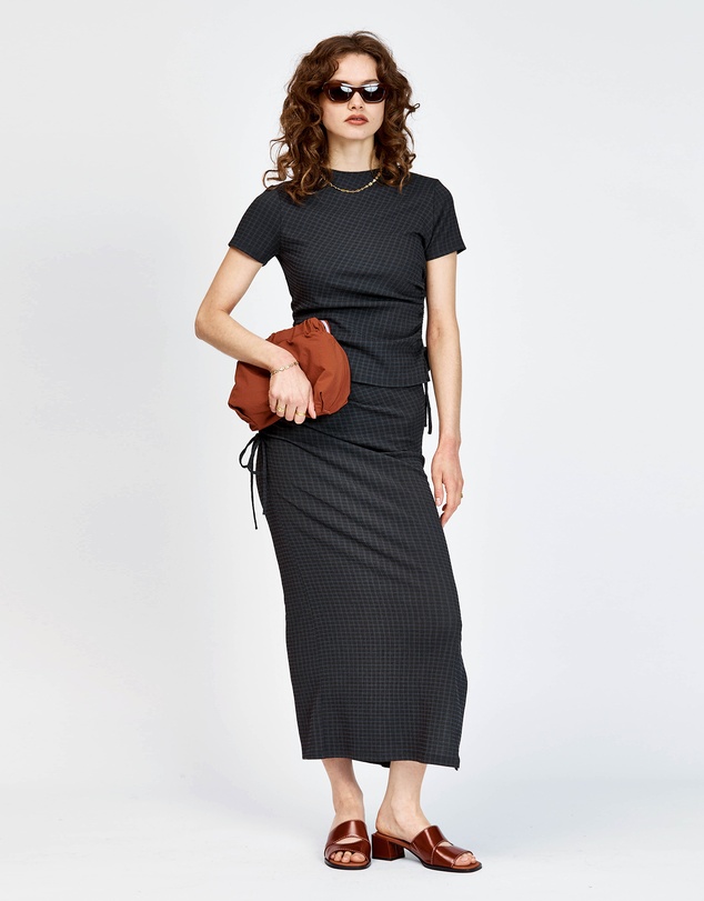 bul - Bruns Top Black Navy Check