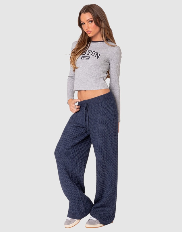 EDIKTED - Portia Relaxed Cable Knit Pants