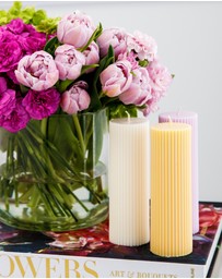XRJ Celebrations - Pillar Pastel Yellow Candle