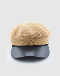 Miz Casa and Co - Elisse Foldable Raffia Weave Bakerboy Hat