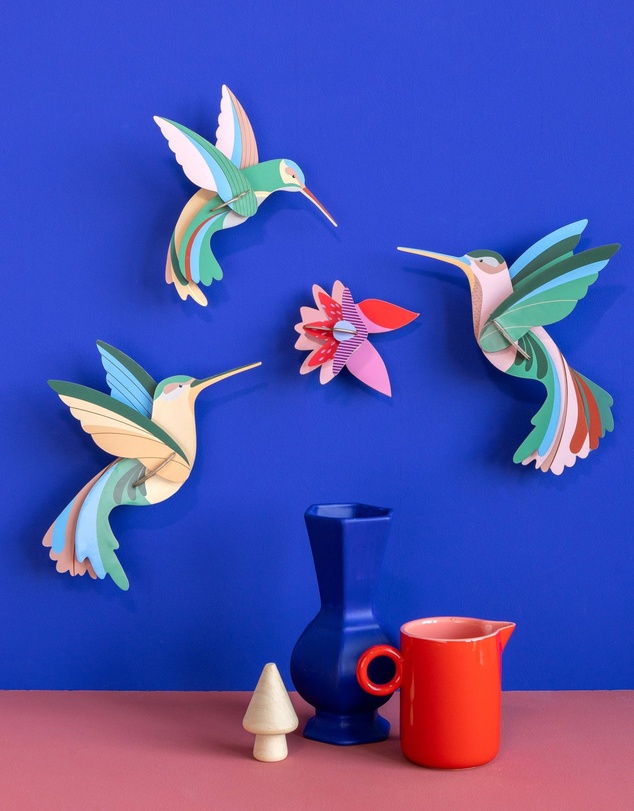 Studio Roof  - Wall Art (B4) Dance of Hummingbirds Set