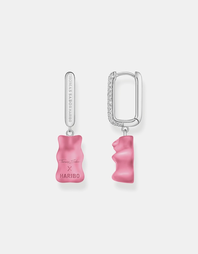 THOMAS SABO - HARIBO Pink Bear Hoop Single Earring