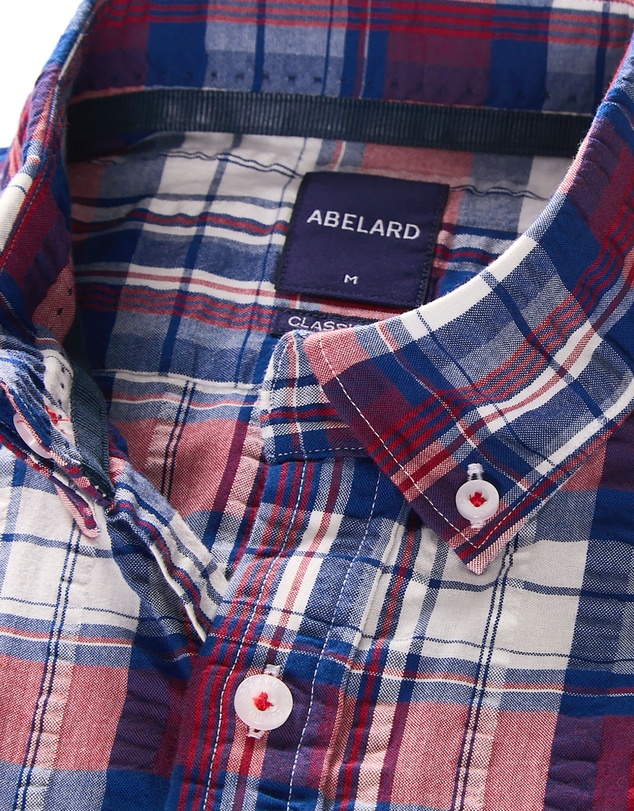 Abelard - Scarpe Seersucker Check Classic Fit Shirt