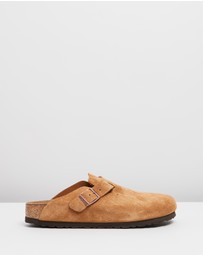 Birkenstock - Boston Soft Footbed Suede Narrow - Women's