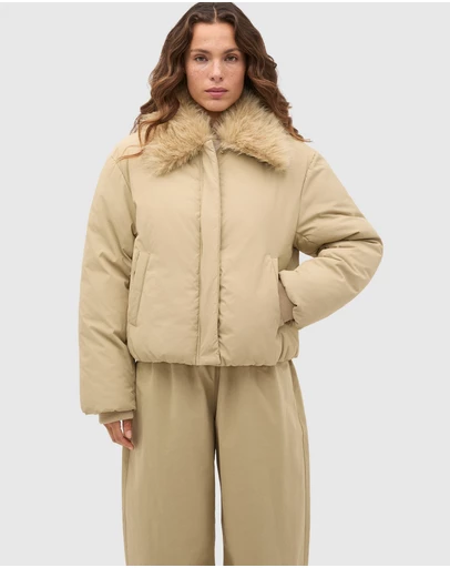 Seed Heritage - Faux Fur Collar Jacket