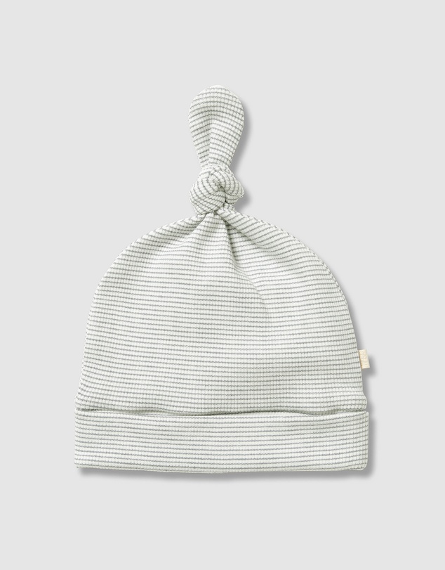 Wilson & Frenchy - Organic Stripe Rib Knot Hat - Babies-Kids