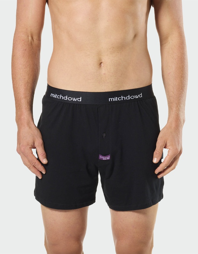 Mitch Dowd - Loose Fit Knit Boxer Shorts 3 Pack - Black
