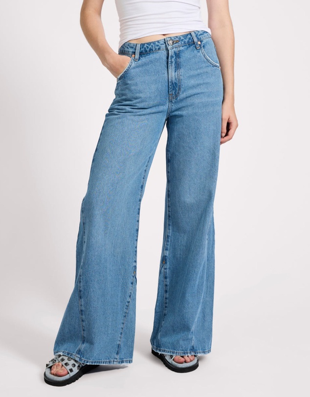 ONE TEASPOON - Cruisers Mid Waist Bootcut Flare Denim Jeans - New Blue