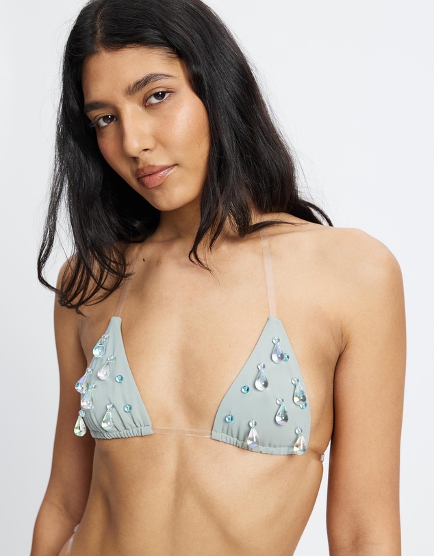 Jaded London - Triangle Clear Straps Bikini Top