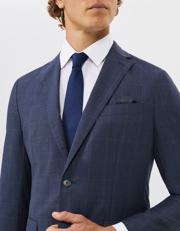 Van Heusen - Wool Blend Windowpane Suit Jacket