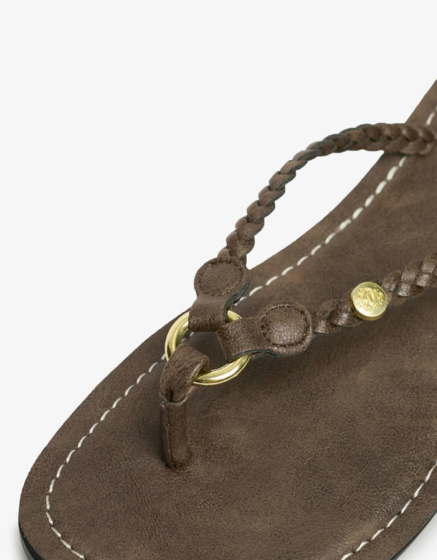 Superdry - Faux Leather Braided Flip Flop