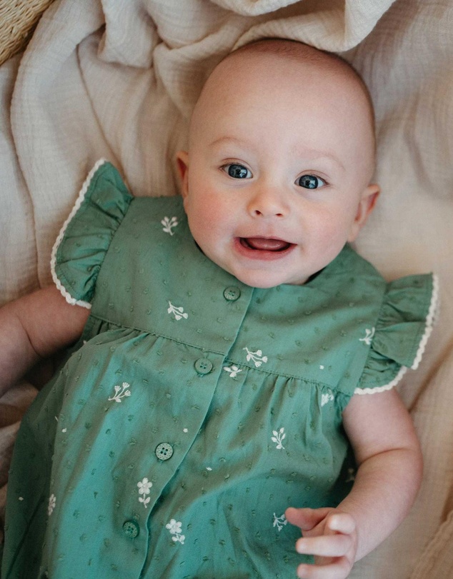 Purebaby - Embroidered Bodysuit -Kids-Babies