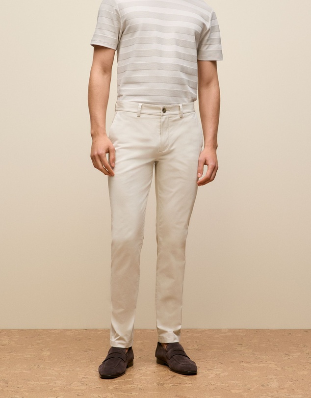 Trenery - Slim Fit Chino Pant in Stone