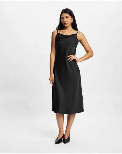 Mossée - Sophia Cowl Neck Silk Dress