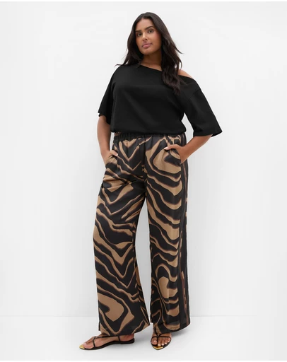 City Chic - Cara Abstract Print Pant