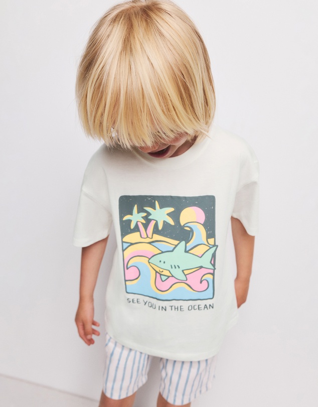 M.N.G - Shark T-Shirt - Babies-Kids