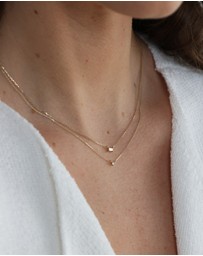 Luna Rae - Solid Gold - Petite Diamond Necklace Single