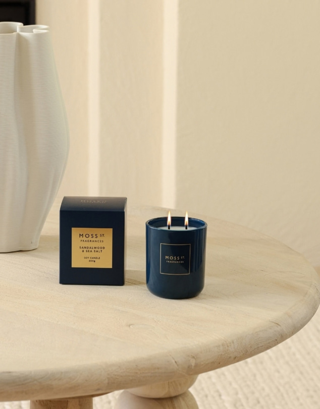 Moss St Fragrances - Sandalwood & Sea Salt Soy Candle 300g