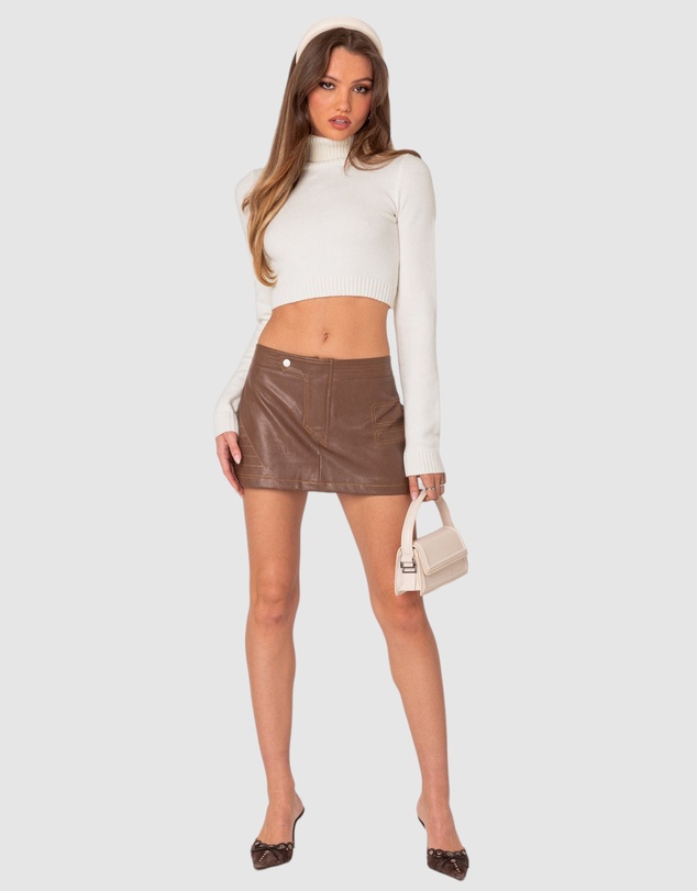 EDIKTED - Back Cut Out Turtle Neck Sweater