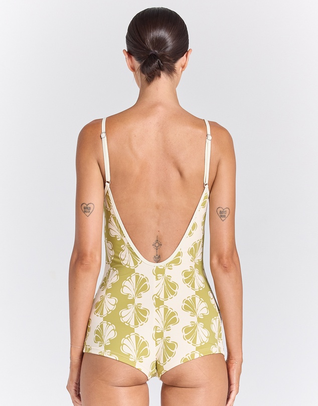 Poolside Paradiso - Shelborne Swell One Piece Swimsuit - Palm