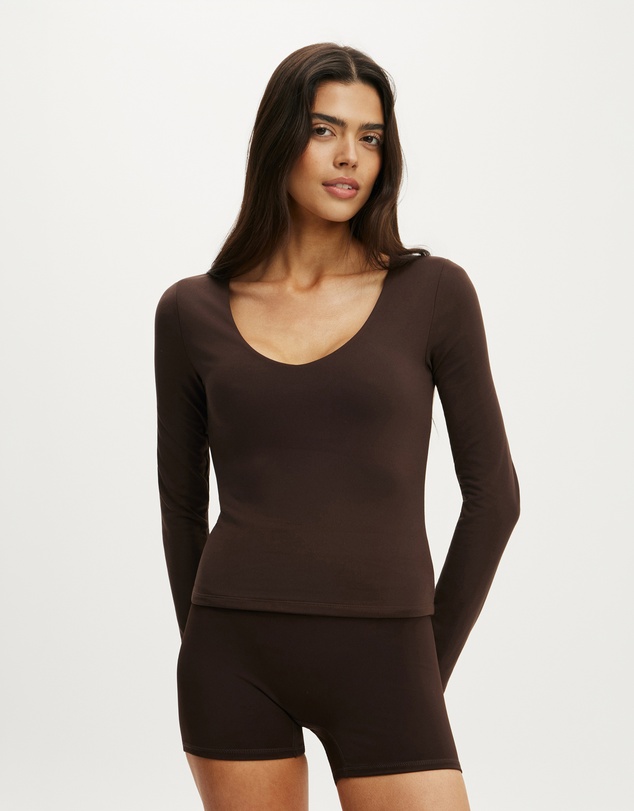 Cotton On Body Active - Ultra Soft Scoop Neck Long Sleeve Top