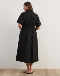 Atmos&Here Curvy - Ines Shirring Waist Midi Dress
