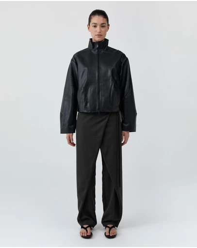 St. Agni - Cocoon Zip Leather Jacket