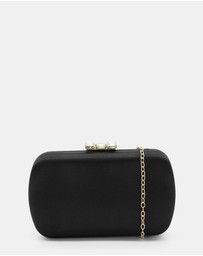 Morgan & Taylor - Posey Satin Clutch in Black
