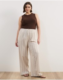 Atmos&Here Curvy - Tenley Wide Leg Drawstring Pants