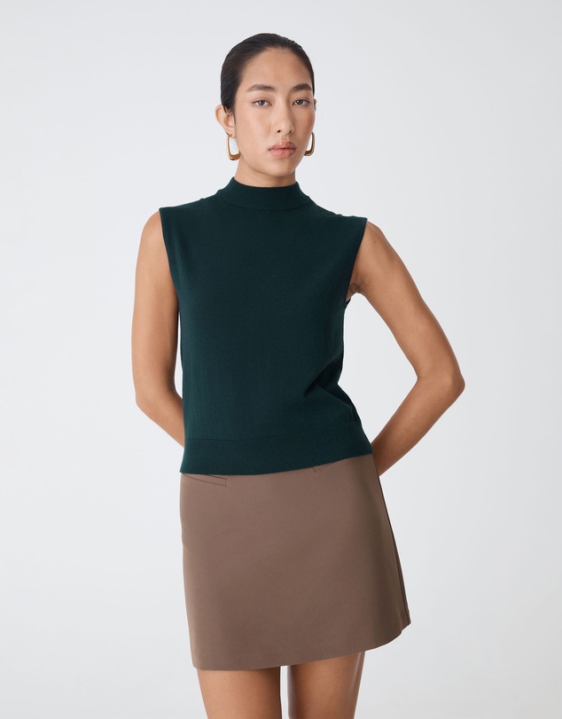 Forcast - Dina Mock Neck Knit Top