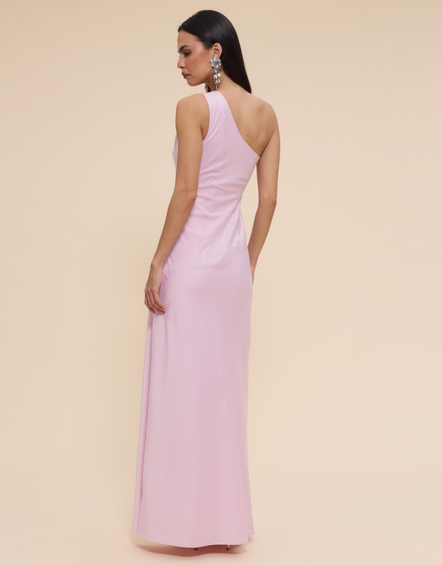 CHANCERY - Hallie Satin One Shoulder Drape Maxi Dress