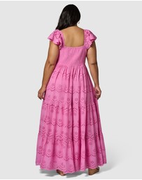 Something 4 Olivia - Violet Broderie Maxi Dress