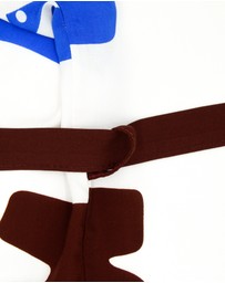 Morgan & Taylor - Delphi Beach Robe in Blue, Brown and White