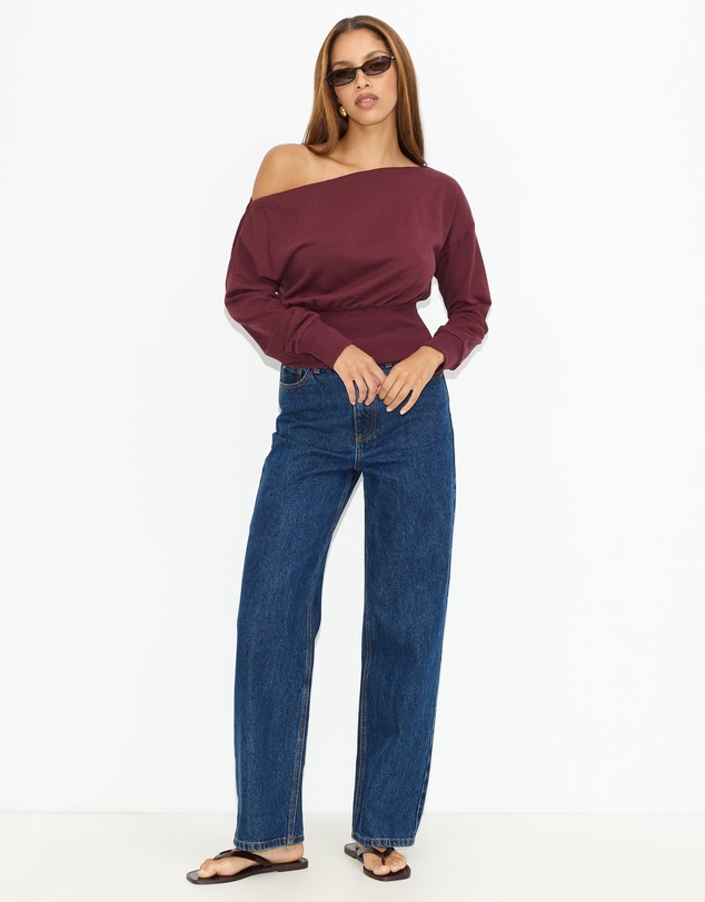 Dazie - Chill Vibes Off Shoulder Jumper