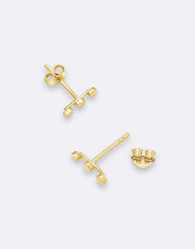 Ichu - Tiny Triple Circle Ear Cuff Gold