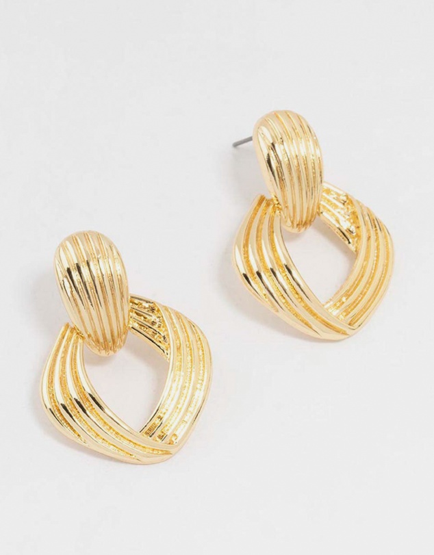 Lovisa - Gold Plated Vintage Door Knocker Stud Earrings