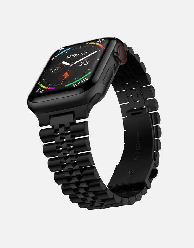 Friendie - Stainless Steel Link Bracelet Band - The Perth - Apple Watch Compatible