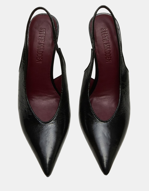 Steve Madden - Andromeda Black Leather Heels