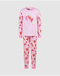 Rock Your Kid - Unicorn Hearts Long Sleeve Belle Sleep Set