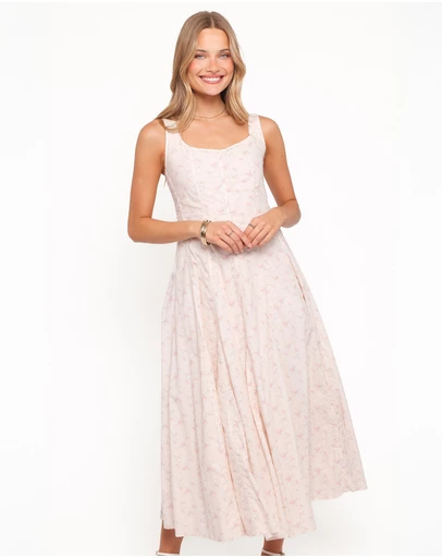Petal & Pup - Rosabelle Midi Dress - Pink Floral