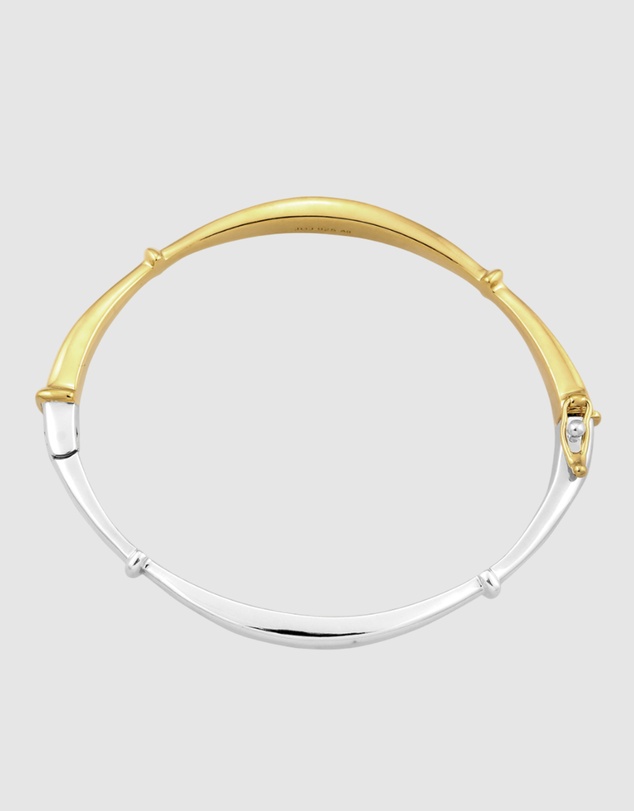 Elli Jewelry - Bracelet Women Elegant Bicolor 925 Sterling Silver Gold Plated