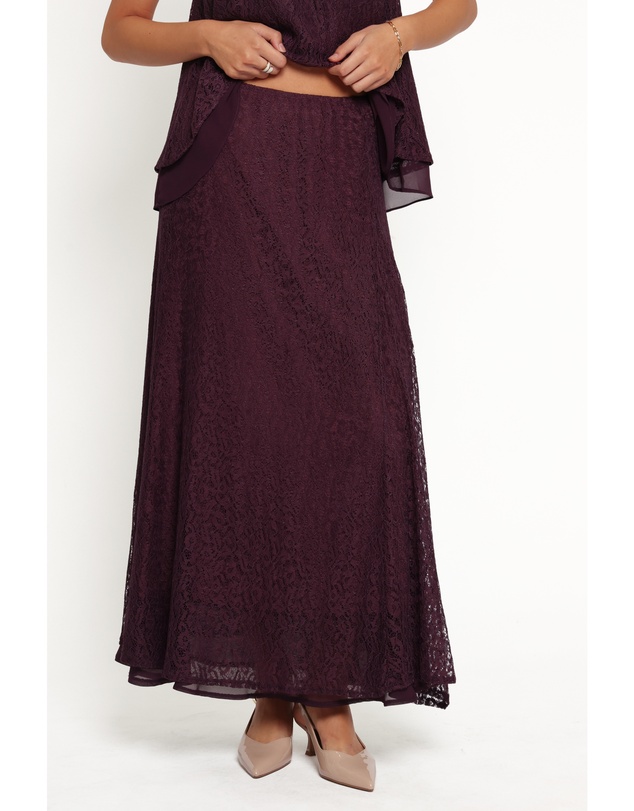 Petal & Pup - Tracy Maxi Skirt - Lilac Lace