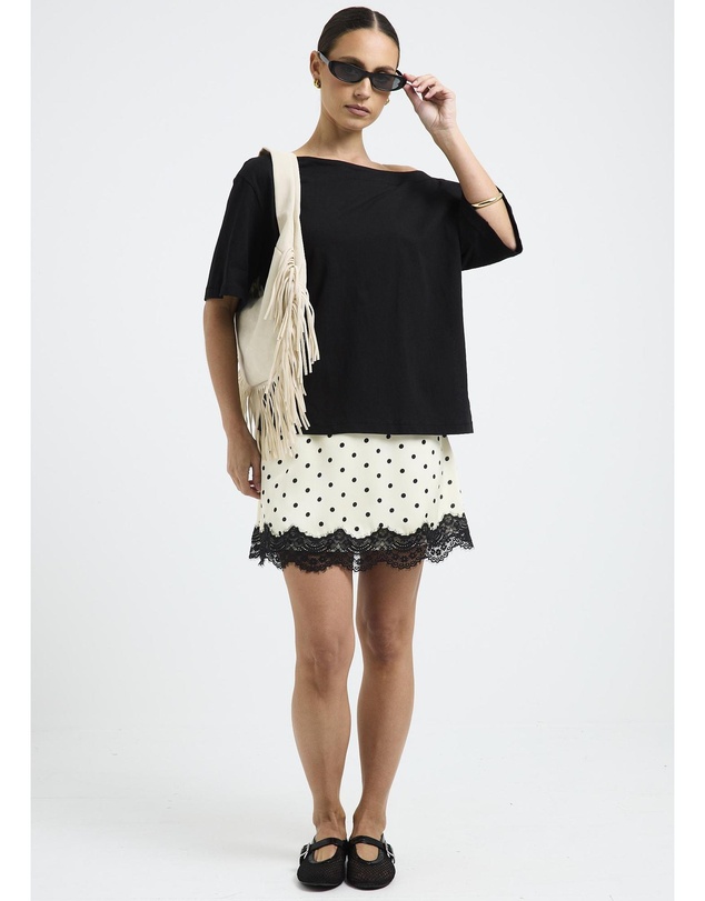 Alice In The Eve - Lola Polka Lace Mini Skirt