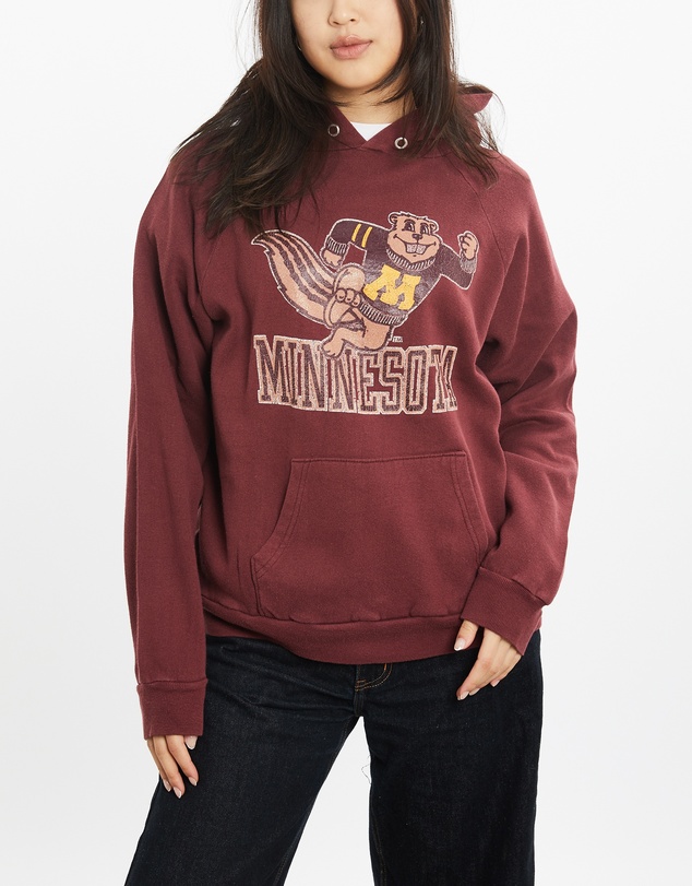Vintage by The Real Deal - Pre Loved - Vintage 80s Champion NCAA Minnesota Golden Gophers Hooded Sweatshirt