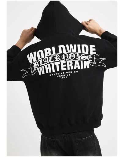 Black Noise White Rain - Carrier Zip Hoodie
