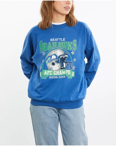 Vintage by The Real Deal - Pre Loved - Vintage 1988 NFL Seattle Seahawks Sweatshirt