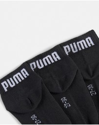 Puma - 3-Pack Plain Quarter Socks - Kids-Teens