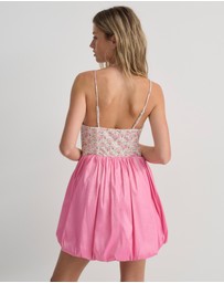 For Love & Lemons - Berry Bud Bubble Mini Dress